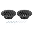 thumbnail image 1 of 2 Pcs Stainless Steel Air Vents, 3 Inch Louvered Grille Cover, Black, 1 of 7