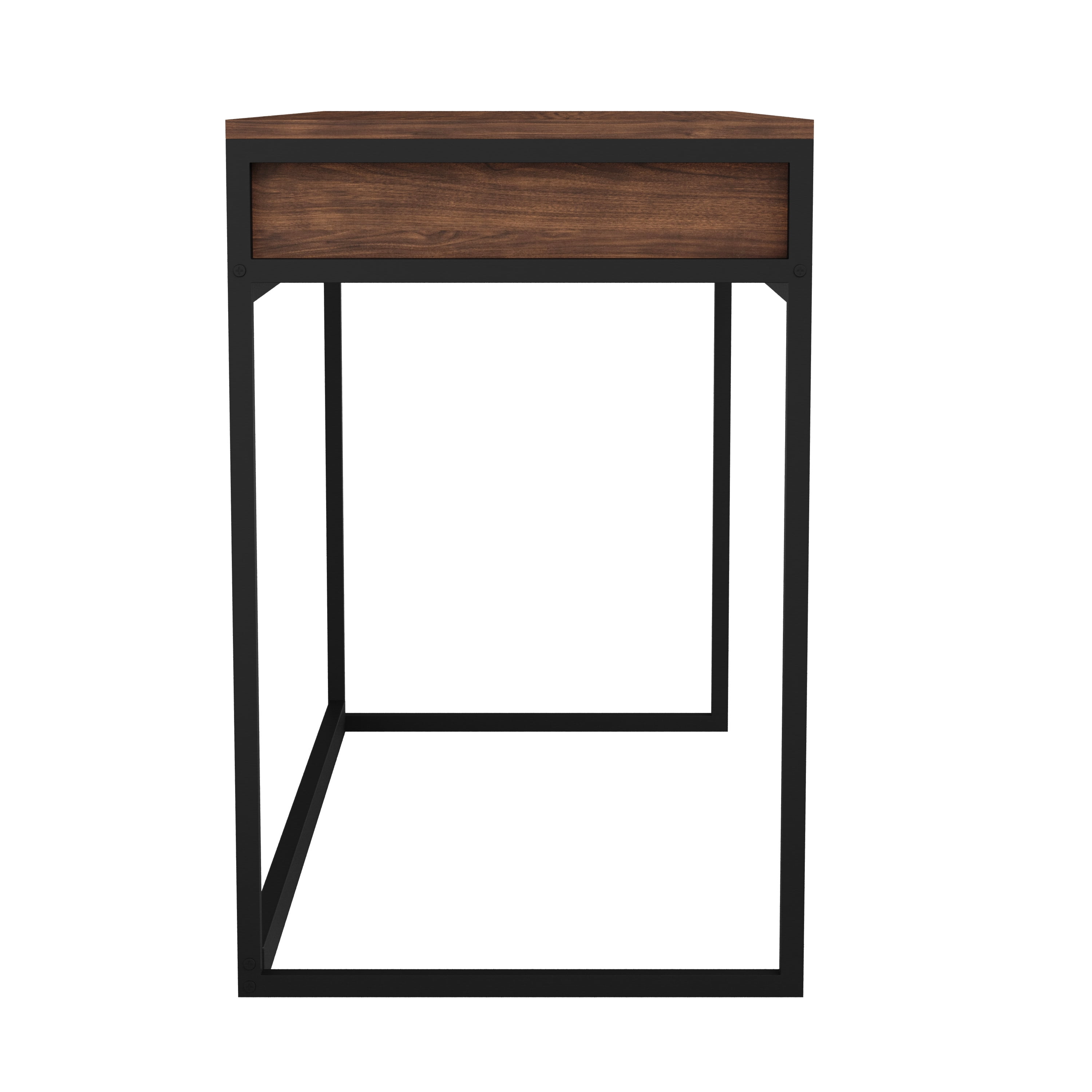 Martha Stewart Ollie Home Office Desk with 3 Drawers in Walnut