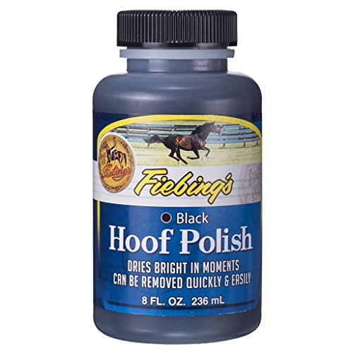 Fiebing's HFPL01P008Z Hoof Polish, Black - 8 oz