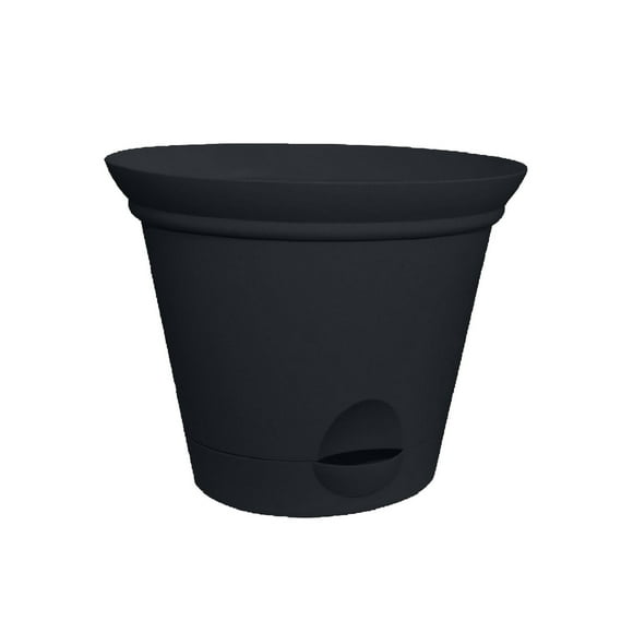 Misco 11.5IN SW Planter BLACK, 11.5IN Blk Resin SW Planter