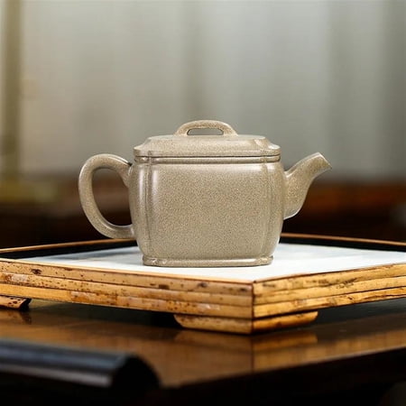 Chinese Zisha Tea Set Yixing Handmade Purple Clay Teapot Square Tea Pot 170ml Raw Ore Graphite Duan Mud Beauty Kettle
