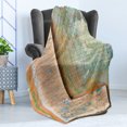 thumbnail image 4 of Letter L Soft Flannel Fleece Throw Blanket, Letterpress Natural Old Texture Backdrop Writing Timeworn Design Typography, Cozy Plush for Indoor and Outdoor Use, 50" x 70", Multicolor, by Ambesonne, 4 of 5