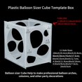 thumbnail image 3 of Worown 11 Holes Collapsible Plastic Balloon Sizer Cube Box, 2-10 Inch Balloon Size Measurement Tools for Decorations Like Balloons Arch or Column (White ）, 3 of 7