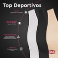 thumbnail image 3 of Top Deportivo GILA Paquete de 3 colores Beige Blanco Negro Unitalla, 3 of 8
