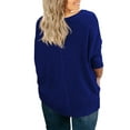 thumbnail image 5 of Cueply Women's Plus Size Tops Long Sleeve Shirts V Neck Blouses Button Down Tie Knot Tunic, 5 of 6