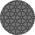 thumbnail image 1 of Ahgly Company Machine Washable Indoor Round Transitional Charcoal Black Area Rugs, 7' Round, 1 of 7