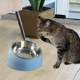 thumbnail image 5 of Pet Feeder Raised Cat Bowl Food Feeder Neck Protective Bowl Dog Kitten Food Dish Pet Supplies Anti Slip Metal Blue, 5 of 8