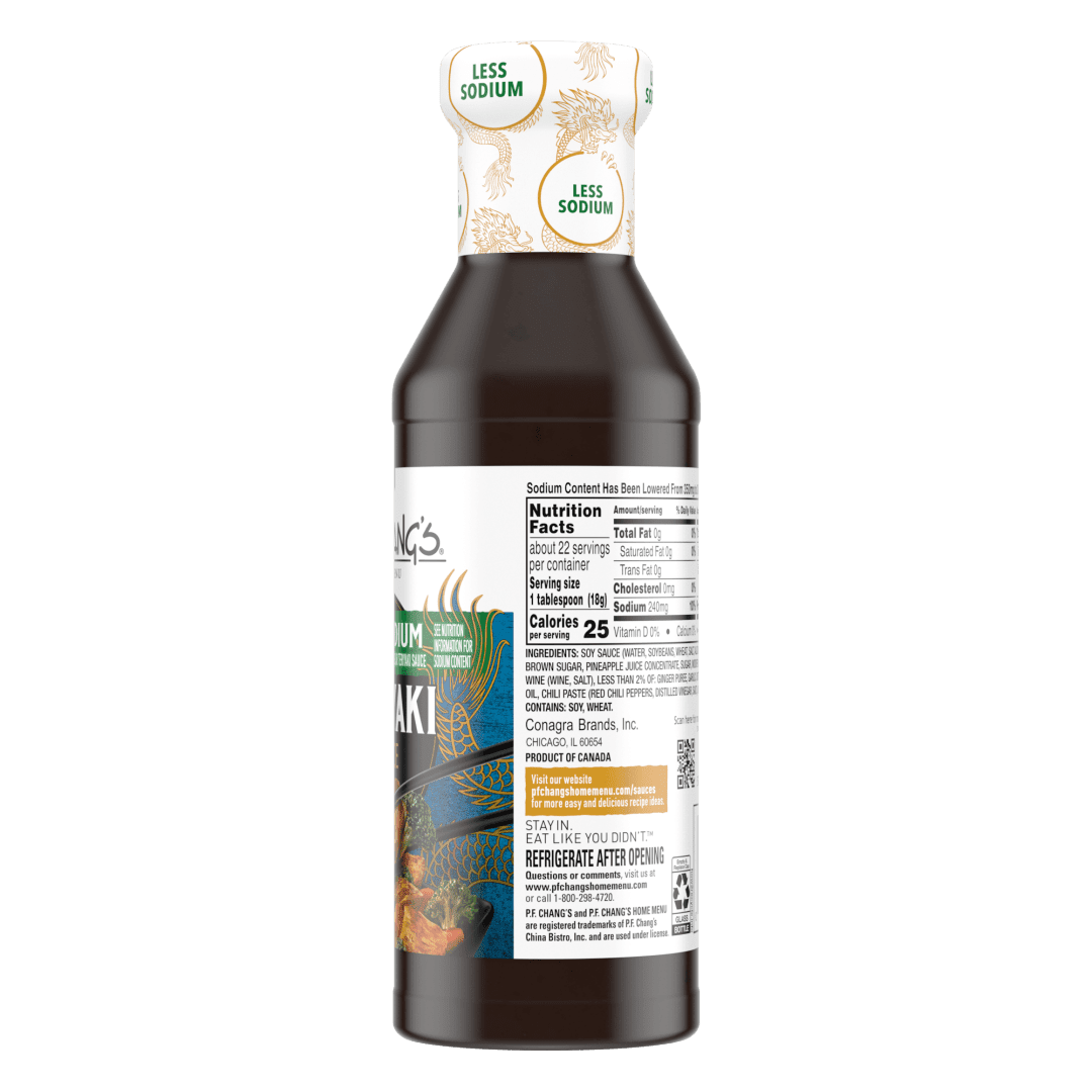 P.F. Chang’s Home Menu Less Sodium Teriyaki Sauce, 14 oz.