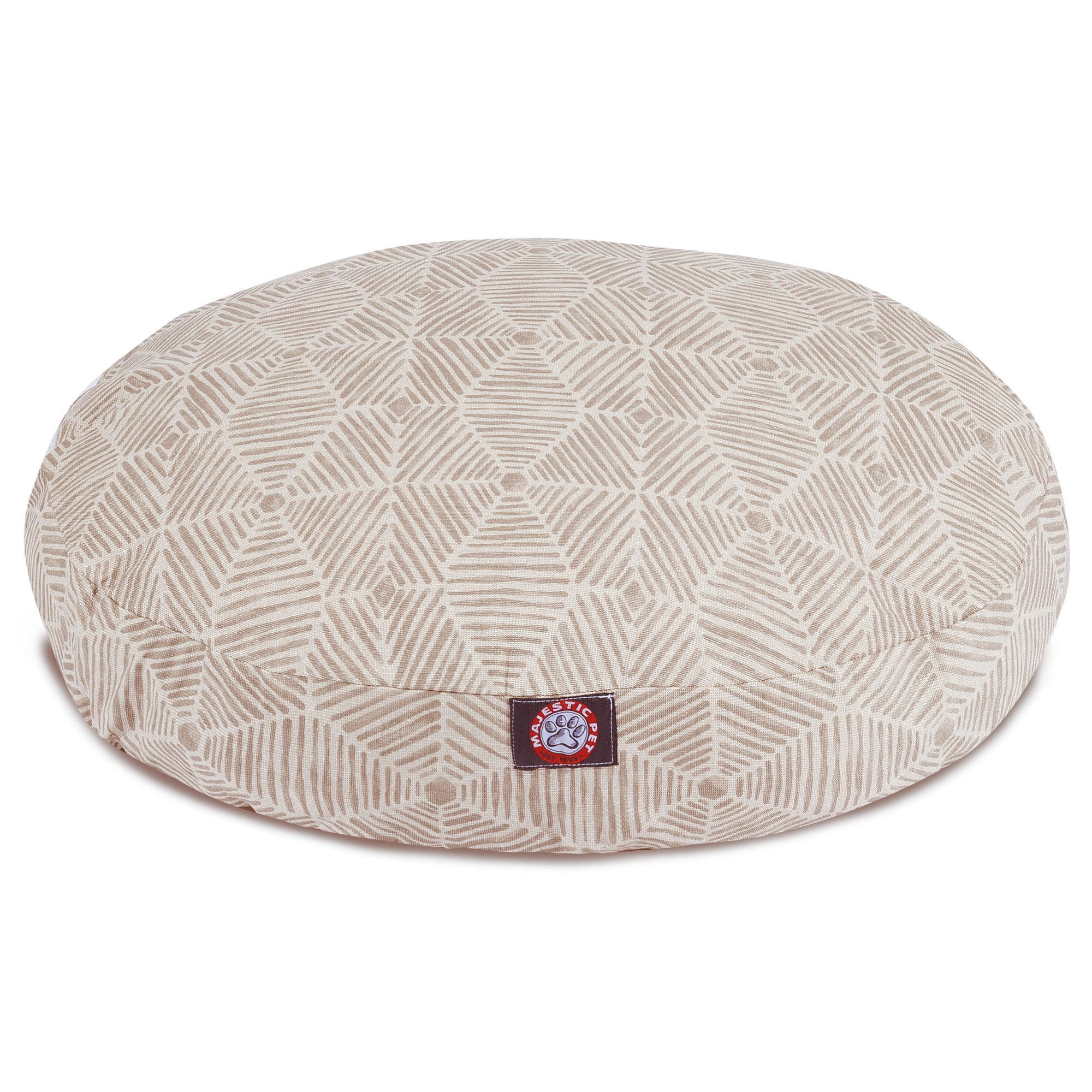 Majestic Pet Charlie Round Dog Bed Cotton Twill Removable Cover Machine Washable