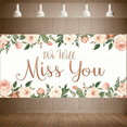 thumbnail image 7 of Floral Design Farewell Banner Elegant Style We Will Miss You Goodbye Decoration for Retirement Party Office Celebration Goodbye Event, 7 of 7