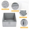 thumbnail image 6 of DIMJ Closet Organizer Storage Bins, 6 Pcs Fabric Storage Containers Cube Trapezoid Organizer Basket for Bedroom Bathroom Cloth, Baby Toiletry, Toys, Towel, DVD, Book, Home Organization, Ash Gray, 6 of 7