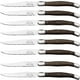 thumbnail image 1 of Cuchillos Uso Comercial Laguiole LaguioleWoodDark 8pzas 23 cm Madera Cafe Oscuro Acero Inoxidable Cuchillo para carne, 1 of 4