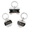 Free Engraving Marble Dog Tags, Personalized Dog Tag, Free Engraving Pet ID Tags, Custom Dog Tags, Aluminum Tags for Dog and Cat, Collar Pet Tags, with Velvet Jewelry Pouch Ships Next Day!
