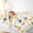thumbnail image 4 of Castle Fairy Cartoon Dragonflies Honeybee Full Size Comforter Sets 3-Piece for Boys Girls,Colorful Animal Bedding Comforter Set,Kawaii Groovy Floral Flowers Lightweight Bedding Sets, 4 of 8