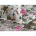 thumbnail image 3 of Ambesonne Grunge Floral Quilted Bedspread Set 3 Pcs, Abstract Pastel Bloom, Twin, Hot Pink Pale Pink Teal, 3 of 4