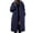 Blue, variant on WENWU Womens Winter Warm Lapel Fuzzy Coat Jacket Overcoat Spliced Mid Length Coat Suit Collar Women Long down Coat with Hood plus Size Coats Winter