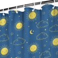 thumbnail image 3 of Blue Sun Moon Cloud Star Pattern Shower Curtain 72"x72" ,Bathroom Decorative Shower Curtains Set with 12 Hooks,Modern Waterproof Washable Shower Curtain, 3 of 6