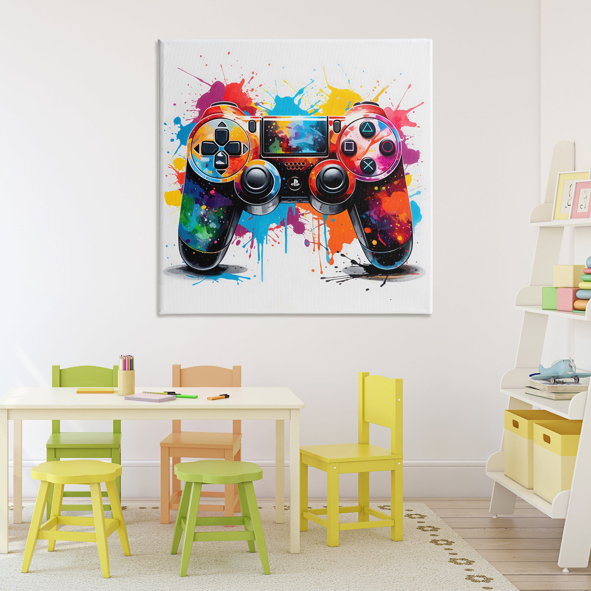 Stupell Industries Playful Bright Game Controller Canvas Wall Art, design by Creative Studio