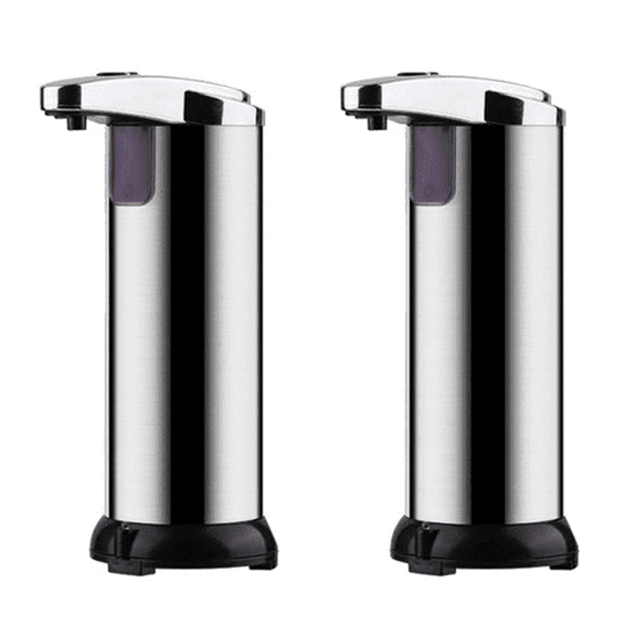 New Arrivals 2X Automatic Soap Dispenser Touchless with Waterproof Base, 250Ml Liquid for Kitchen Bathroom Hotel