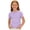 Purple, variant on Ribbed Tops for Girls Short Sleeve Cute Cozy T-Shirt Slim Fit Tee Shirt for Kids 5-16 Years