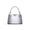 Gray, variant on Glossy Croc Print Mini Handbag, 2 Ways Hand Shoulder Crossbody Purse, Solid Black