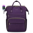 thumbnail image 1 of Mochila para portátil LOVEVOOK para mujer, 15.6 pulgadas, impermeable, color morado oscuro, 1 of 7