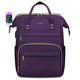 thumbnail image 1 of Mochila para portátil LOVEVOOK para mujer, 15.6 pulgadas, impermeable, color morado oscuro, 1 of 7