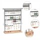 thumbnail image 2 of Estante de almacenamiento de joyas, organizador de joyas, bandeja de madera, accesorios, soporte de joyería para niñas, soporte de joyería para casa, Negro, 2 of 9