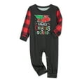 thumbnail image 4 of Elippeo Family Matching Christmas Pajamas, Baby Romper/Pet Apparel/Letter Car Christmas Tree Pattern Tops and Plaid Pants Sleepwear Set, 4 of 10
