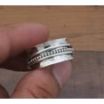 thumbnail image 3 of Handmade Hammered Sterling Silver Spinner Ring – 925 Stamped Anxiety Fidget Ring for Men & Women, Meditation Thumb Ring, Stress Relief Jewelry, Gift for Him & Her, 3 of 4