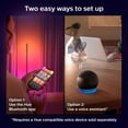 thumbnail image 4 of Lámpara de mesa inteligente Philips Hue Signe negra - Luz LED que cambia de color en blanco y color ambiental - 1 paquete - Control con la aplicación Hue - Funciona con Alexa Google Assistant y Apple, 4 of 5