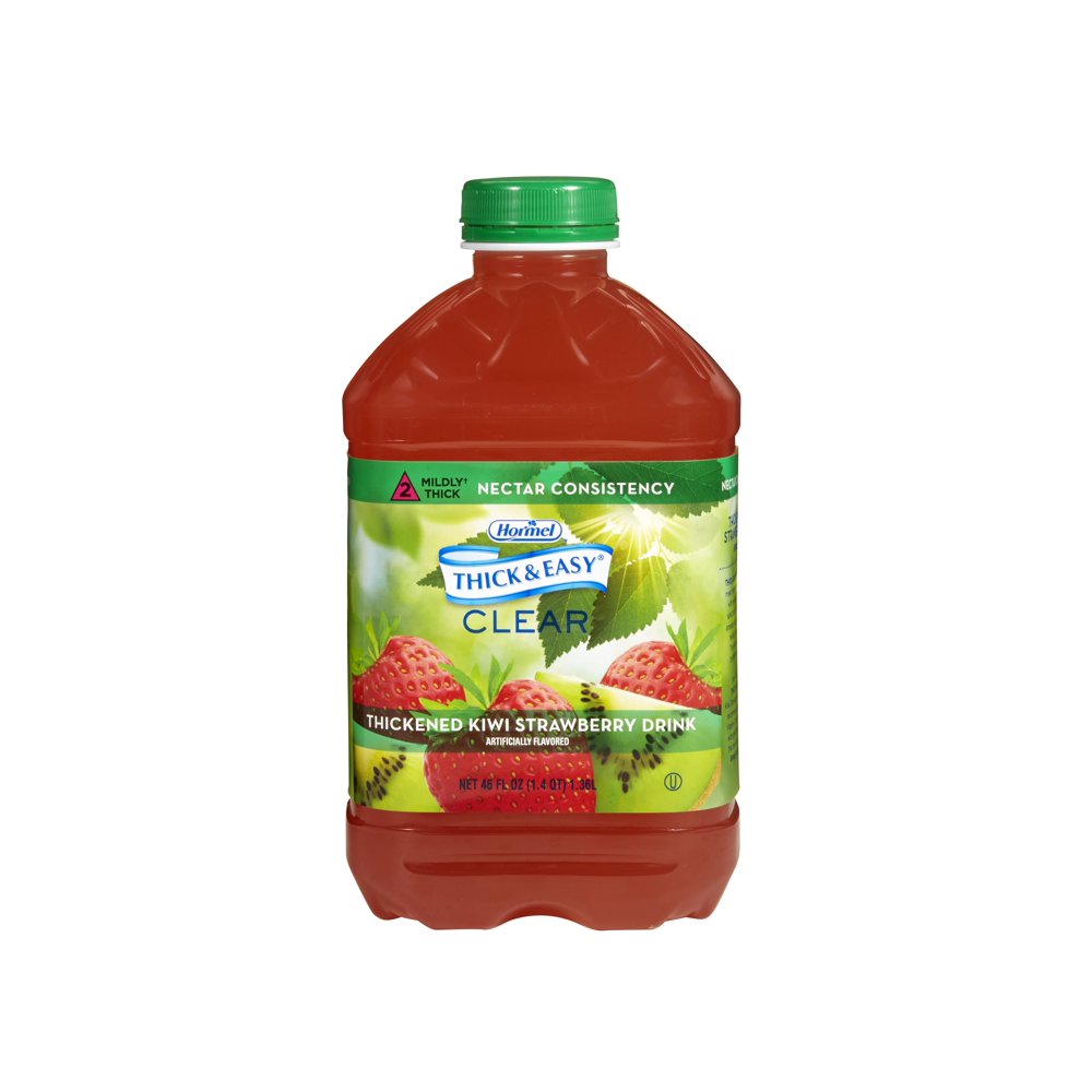 Hormel Food Sales Thickened Beverage Thick & Easy 46 oz. Bottle Kiwi Strawberry Flavor Ready to
