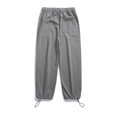 thumbnail image 4 of Vedolay Mens Sweatpants Solid Color Drawstring Straight Leg Trousers Grey,L, 4 of 4