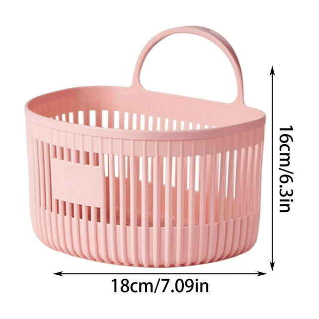 Hanging Storage Basket for Kitchen Bathroom Bedside Use 13.4 in x 14.3 cm PET Material Single-Handle Design