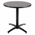 thumbnail image 2 of KFI Studios Mode 3' Round Bistro Table, Dark Mahogany, Arched X-Base, 2 of 4