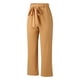 thumbnail image 4 of Pantalones anchos de algodón y lino para mujer: cintura alta elástica, cordón, transpirables, ropa informal para la oficina y la playa, tallas S-XXL, cintura de 66 a 88 cm., 4 of 6