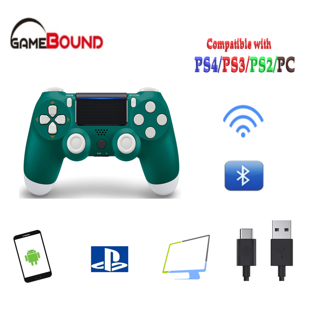 Wireless Bluetooth Controller for Playstation 4 with Dual Vibration