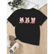 thumbnail image 1 of Girls' Summer Fashion Casual Bow Cowboy Boots Printed T-Shirt, Short Sleeve Round Neck Top With Trendy Graphic Design, 1 of 6