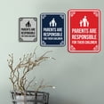 thumbnail image 3 of Signs ByLITA Portrait Round Parents are Responsible for their children Door or Wall Sign Durable ABS Plastic | Laser Engraved | Easy Installation | Pool Safety Sign (Black) - Large, 3 of 8