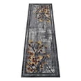 thumbnail image 3 of RUGSOTIC CARPETS MACHINE MADE HEATSET POLYPROPYLENE AREA RUGS - 3'2''x10', Runner Shape, Silver Color, Floral Modern Design, High Pile Machine Made Area Rugs for Living Room, Bed Room (M00023), 3 of 5