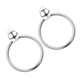 thumbnail image 3 of Pendientes de Aro Lazo Hecho de material acero Inoxidable Color Plata Accesorio de Moda Salvador Loops Dangle Stud Pendientes, 3 of 10