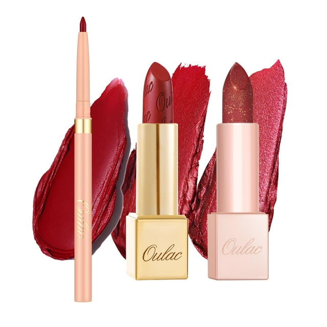 Set de maquillaje Oulac Red Lipstick & Lipliner con humectante