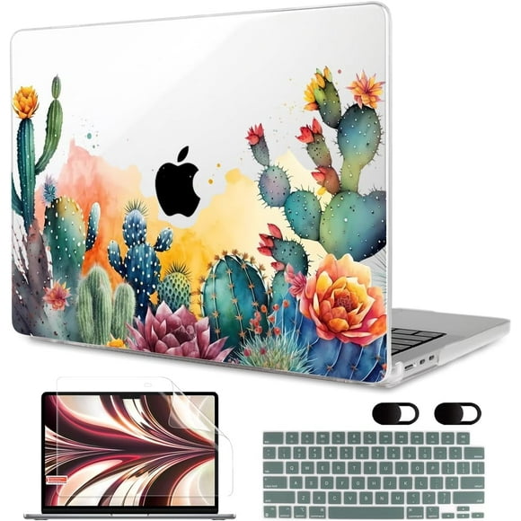 for MacBook Air M2 Case 2022 Release A2681 M2 Chip, Clear Case for MacBook Air 13.6 inch with Retina, Laptop
