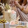 thumbnail image 5 of WuPing 21 Pcs Cake Toppers Artificial Rose Silk Flower Cake Toppers for Wedding Bridal Parties Birthday Celebrations, 5 of 7