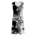 thumbnail image 4 of Nrmvnmi Dresses for Women 2024 Floral Prints Round Neck Casual Sleeveless Suspender Sundress Babycon Going Out Casual Party Dresses Multicolor-2XL, 4 of 5