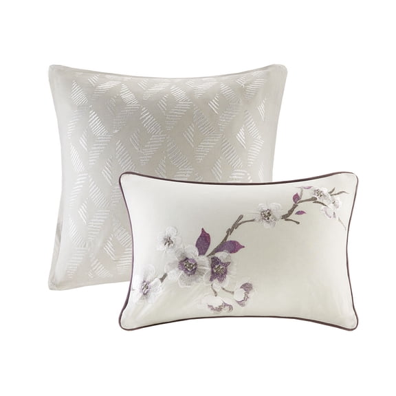 Gracie Mills Isaac 200 TC 8-Piece Floral Cotton Sateen Comforter Set - GRACE-8132