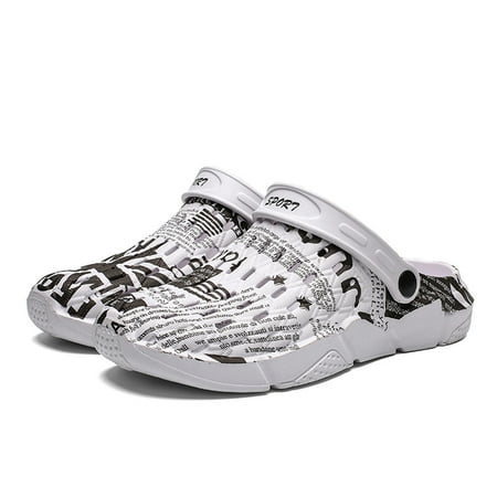 

ZXHACSJ Men Womens Flat Breathable Non-Slip Sandals Flip Flops Casual Beach Shoe Slipper Gray 41