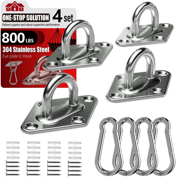 Juego de ganchos para techo Sprookber de acero inoxidable 304 con capacidad de 400 kg