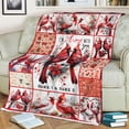 thumbnail image 3 of Lotusprinthandmade Personalized Valentine's Day Cardinal I Am Always With You Couple Fleece Blanket 2 Sizes (Made in US) (60"x50"), Unique Gift For Bird Lovers, 3 of 6