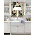 thumbnail image 3 of Vintage Rooster Swag Curtains for Living Room/Bedroom Windows, Watercolor Animals Spring Flower Kitchen Curtains and Valances Set 36 Inch Length, Light Filtering Swags Valance Curtain Panels, 3 of 5